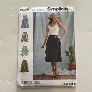 Simplicity 8388 Pattern Misses Skirt